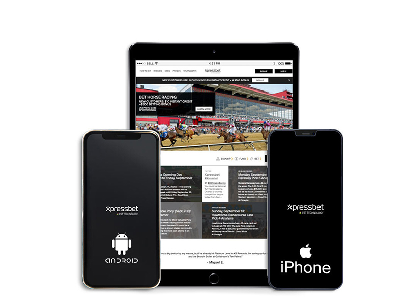 Xpressbet Mobile App on iPhone, Android, and Tablet